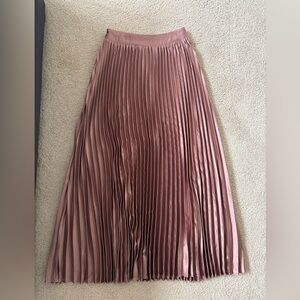 SHEIN Pleated A-Line Skirt in Mauve